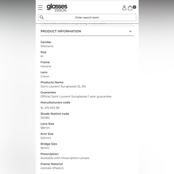 Saint Laurent Tortoise Shell UVA Sunglasses - Picture 10 of 10